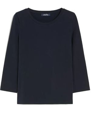 Max Mara Durata Boat-Neck T-Shirt - Blue