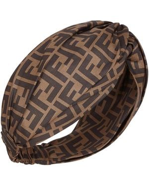 Fendi Haarreif Mit Ff - Braun