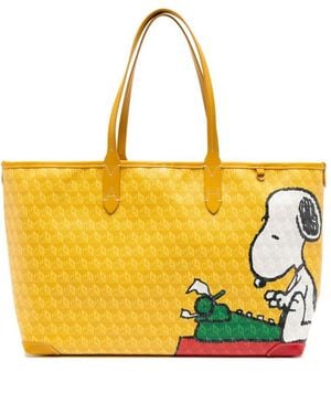 Anya Hindmarch Bolso shopper Peanuts I am a plastic bag Snoopy pequeño - Amarillo