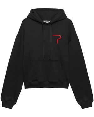 MSGM Sudadera Con Capucha Y Aplique Del Logo - Negro