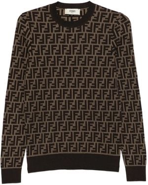 Fendi Pullover Mit Logo-Muster - Schwarz