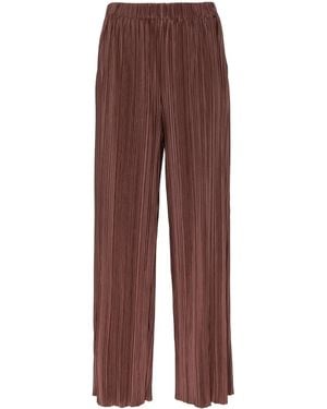 Samsøe & Samsøe Uma Plissé-Effect Trousers - Red