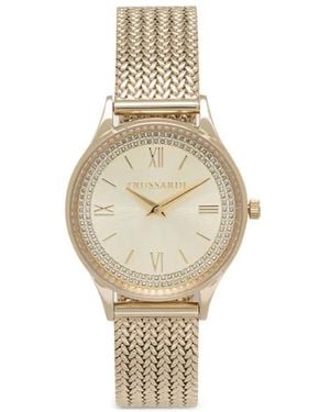 Trussardi Diamanté 34Mm Watch - White