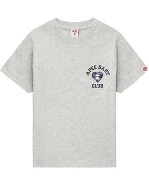 A Bathing Ape Baby Club Graphic T-Shirt - Grey