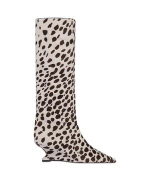Paris Texas Bottines Nina À Imprimé Animalier - White