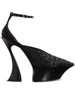 Mugler Mules Con Apliques - Negro
