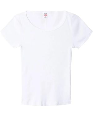 RE/DONE ラウンドネック Tシャツ - ホワイト