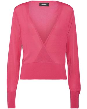 DSquared² Pullover Mit Tiefem V-Ausschnitt - Pink