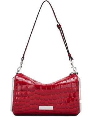 Marc Jacobs The Glossy Croc Snapshot Shoulder Bag - Red