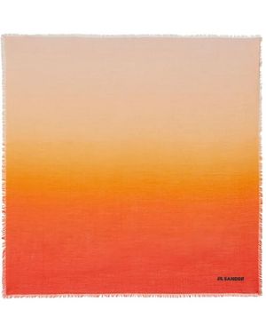 Jil Sander Schal mit Farbverlauf - Orange