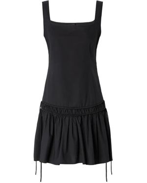 Pinko Short Dress With Gathering And Drawstring - Black