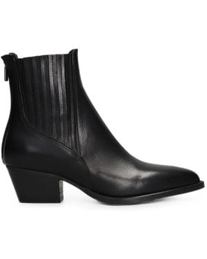 Fabio Rusconi Pointed-Toe Zip-Fastening Ankle Boots - Black