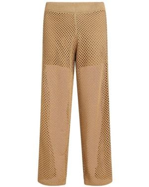 KARL LAGERFELD Pantalon À Détails En Crochet - Natural