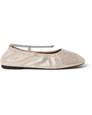 Stella McCartney Chain-Detail Ballet Flats - White