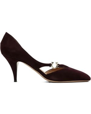 Ferragamo 70Mm Gancini-Detail Court Shoes - Brown