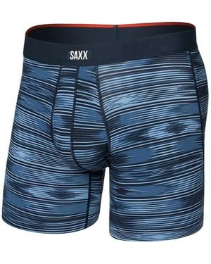 Saxx Underwear Co. Striped Boxer Briefs - Blue
