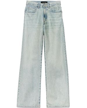 Purple Brand Vaqueros Anchos De Talle Bajo - Azul