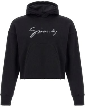 Givenchy クロップド パーカー - ブラック