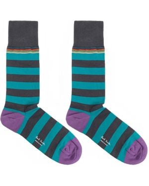 Paul Smith Striped Socks - Blue