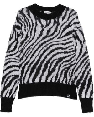 Pence Pullover mit Zebra-Print - Schwarz