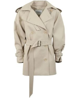Max Mara Double-Breasted Belted Jacket - Natural