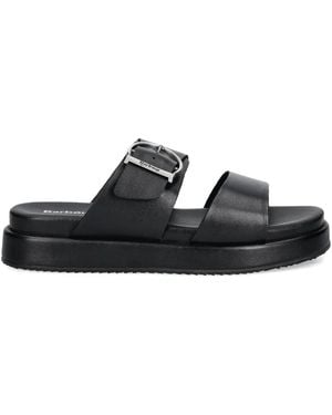 Barbour Leather Slides - Black