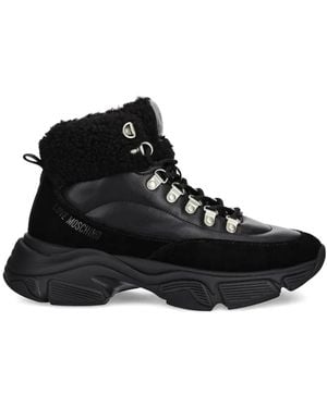 Love Moschino Logo-Detail Boots - Black