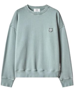 Maison Kitsuné Ausgeblichener Pullover - Blau