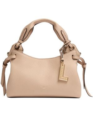 Lancel Swann Grained Leather Tote Bag - Natural