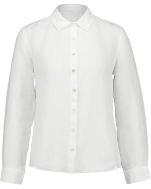 120% Lino Long-Sleeve Shirt - White