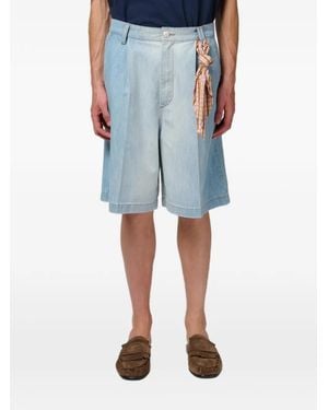 Marni Pleated Bermuda Shorts - Blue