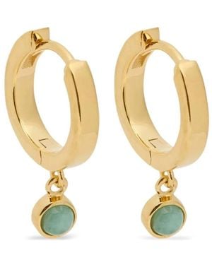 Daisy London Healing-Stone Huggie Earrings - Metallic