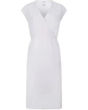 green emerald velvet dress White Wrap Dress Maxi Sleeveless main image 0
