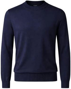 Pal Zileri Ribbed-Trim Crew-Neck Jumper - Blue