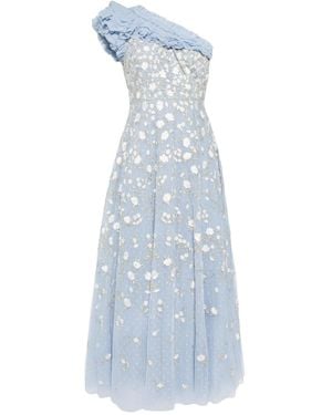 Needle & Thread Lea Ditsy Abendkleid - Blau