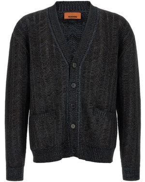 Missoni Zigzag-Knit V-Neck Cardigan - Black