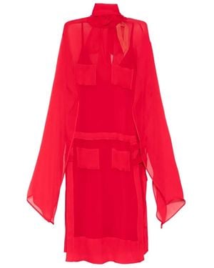 N°21 Pocket Tie Dress - Red