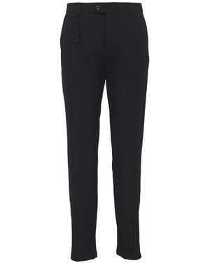 Marco Pescarolo Belt-Loop Pocket Trousers - Blue