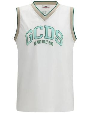 Gcds V-Neck Logo Tank - Grey