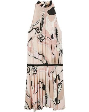 PUCCI Orchidee-Print Dress - Natural