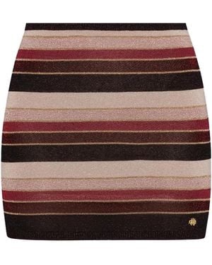 Amiri Striped Miniskirt - Black