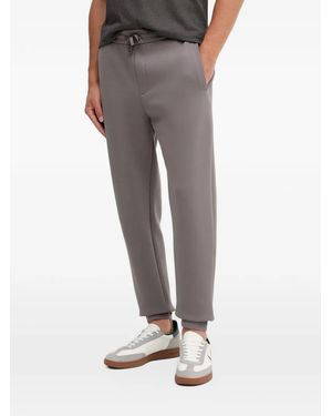 ARMANI EXCHANGE Drawstring Logo-Plaque Track Pants - Gray