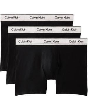 Calvin Klein Logo-Waistband Boxer Briefs (Set Of Three) - Black