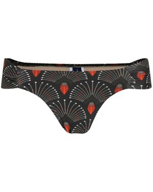 Lygia & Nanny Bikinislip Met Print - Zwart