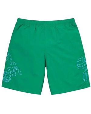 Supreme Old English Back-Pocket Shorts - Green