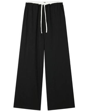 B+ AB Drawstring Wide-Leg Pants - Black