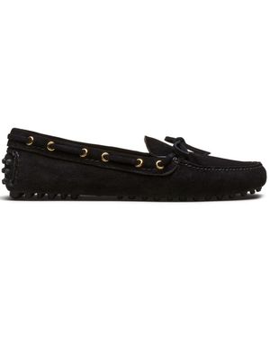 Car Shoe Suede Driving Shoes - Black