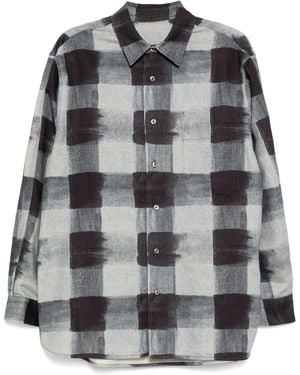CROQUIS Check Pattern Shirt - Black