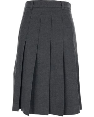 DUNST Rock Mit Falten - Grau