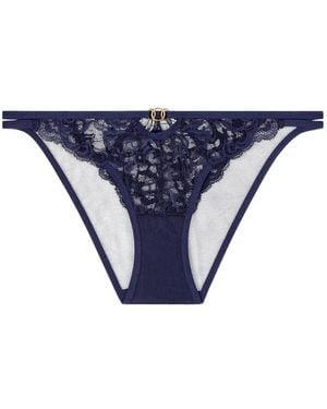 Aubade Feeling Myself Lace Briefs - Blue